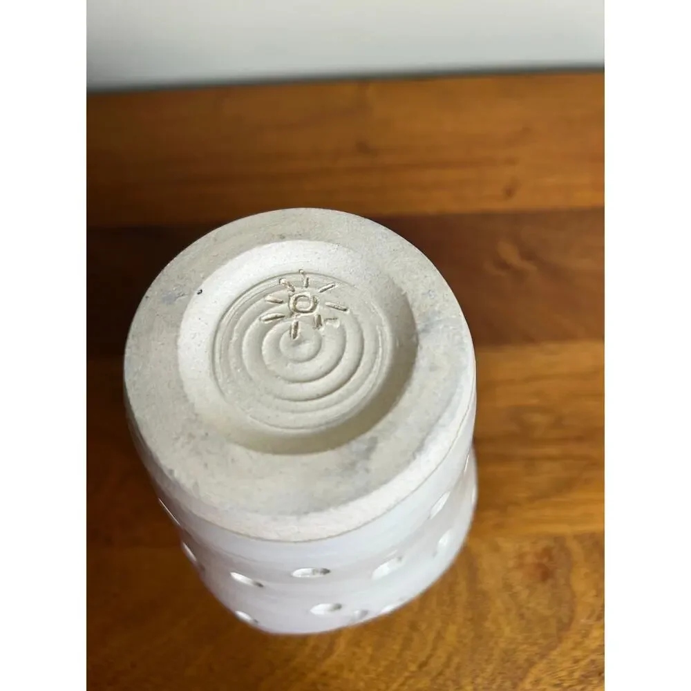 Handcrafted Studio Pottery Vase White Matte MCM Ceramic Signed Vase